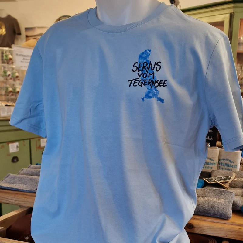 T-Shirt "Servus vom Tegernsee" Hellblau