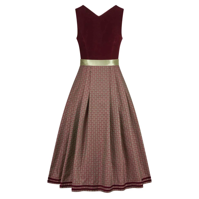Samtdirndl Mila Bordeaux (lang)