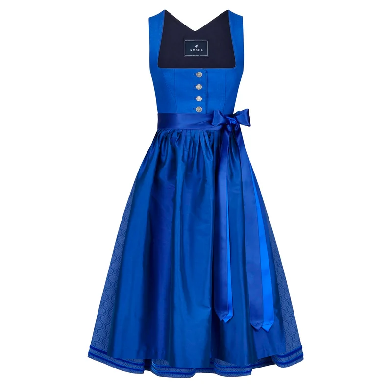 Leinendirndl Nele Royalblau (lang)
