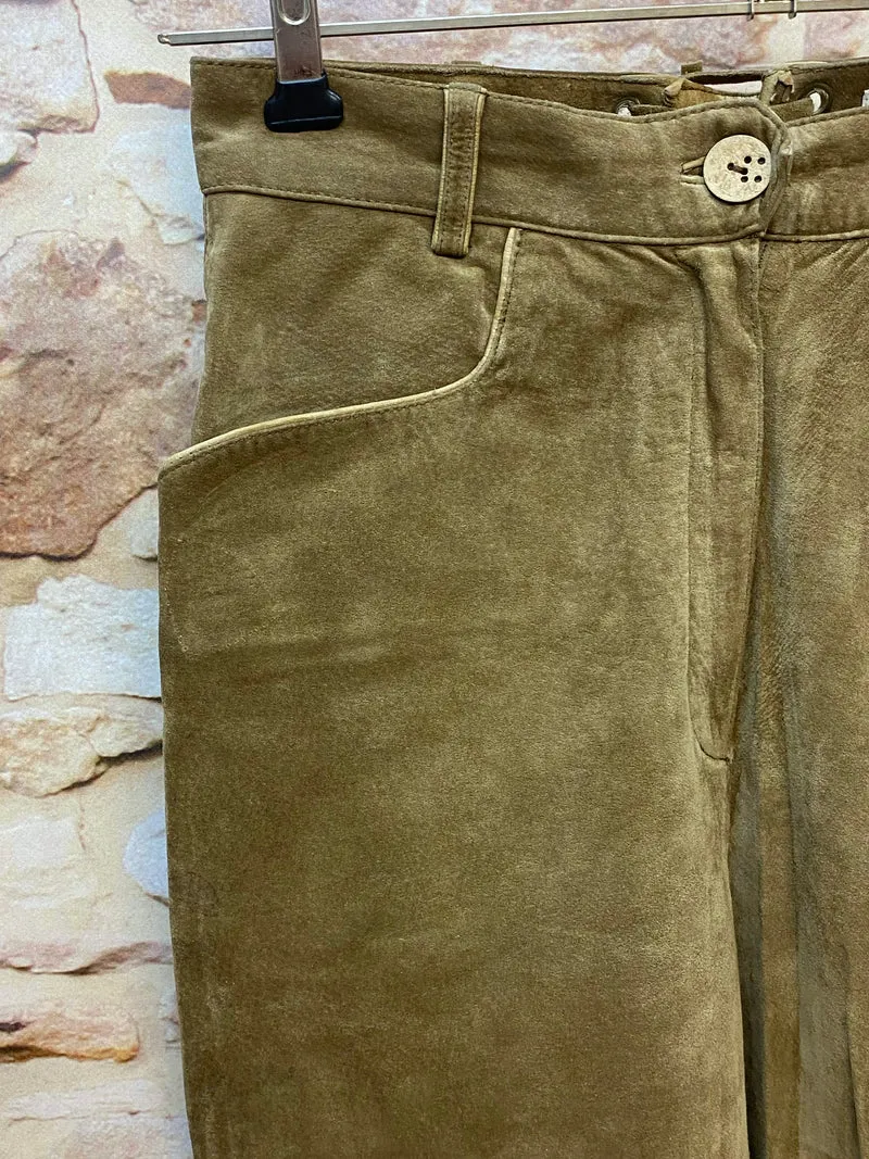 Damen Trachtenlederhose 3/4 Vintage Gr. 40 Landhaus