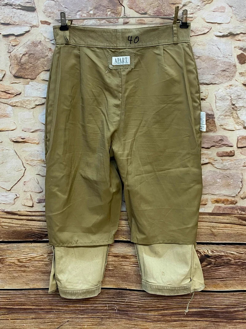 Damen Trachtenlederhose 3/4 Vintage Gr. 40 Beige