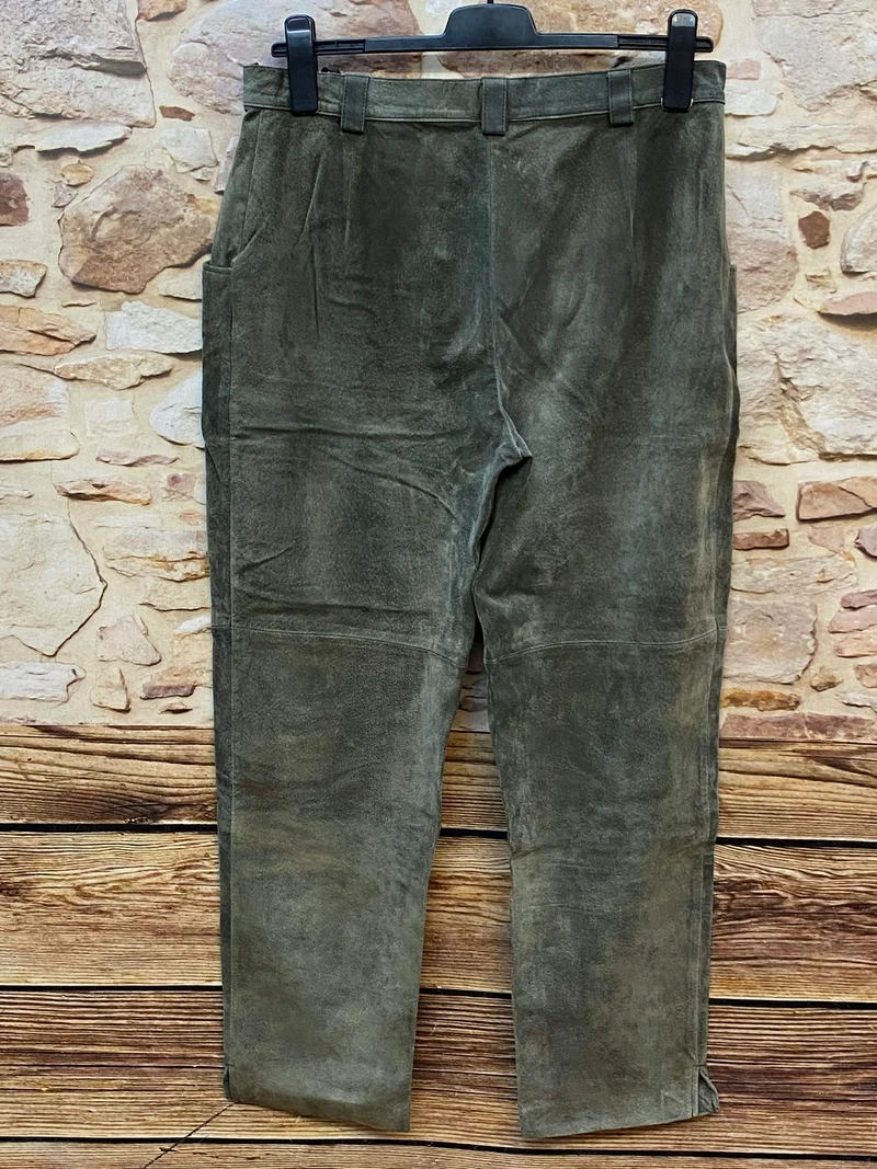 Damen Trachtenlederhose Vintage Gr. 44 Olivgrün
