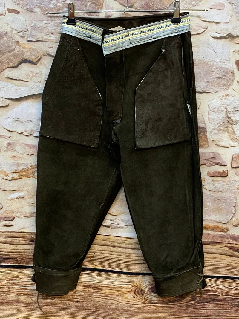 Vintage Damen Kniebundlederhose Gr. 34 – Dunkelbraun