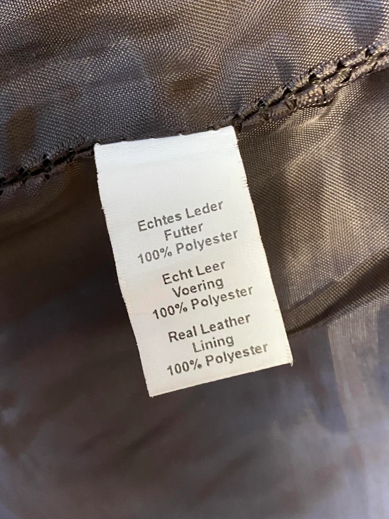 Kurze Vintage Damen Lederhose Braun bestickt – Gr. L