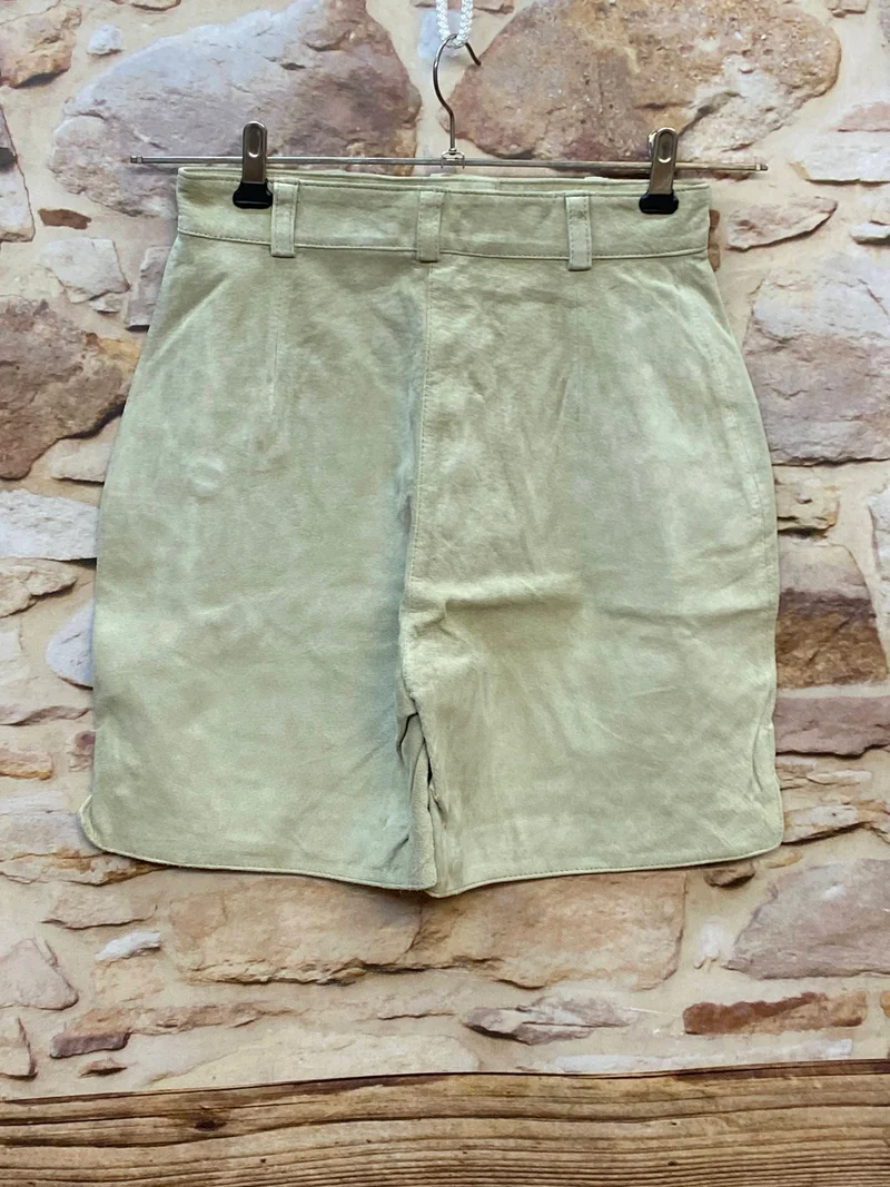 Vintage Damen Lederhose aus Veloursleder – Gr. 36
