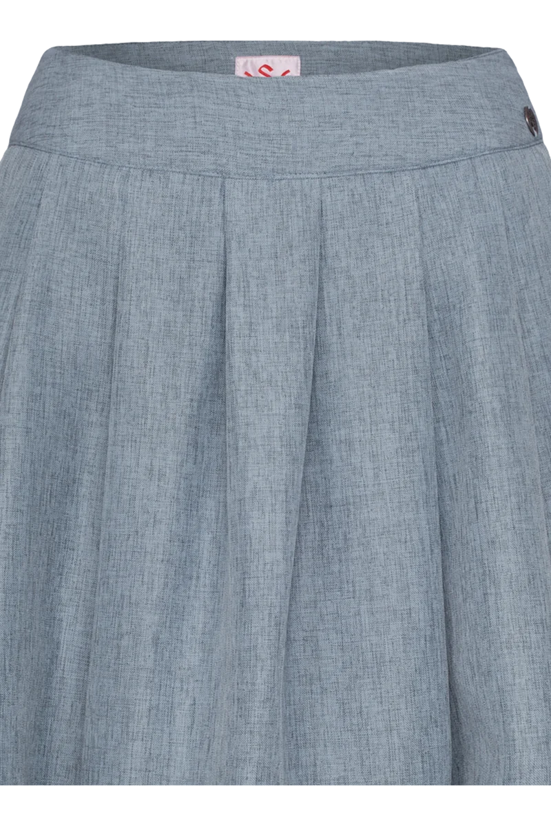 Trachtenrock kurz mit Zierbändern - blau