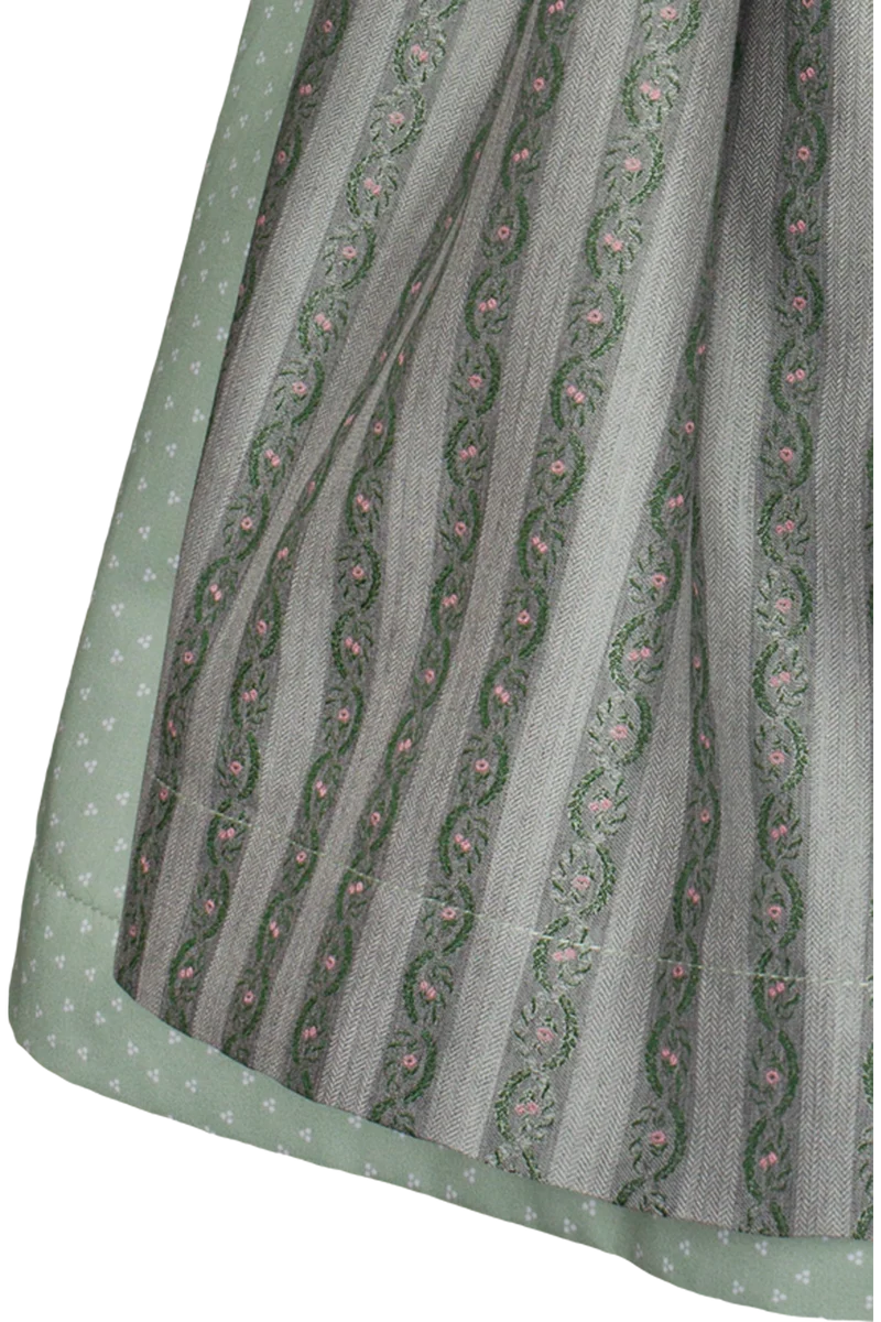 Kinderdirndl mit Cord und mit Bluse - grün