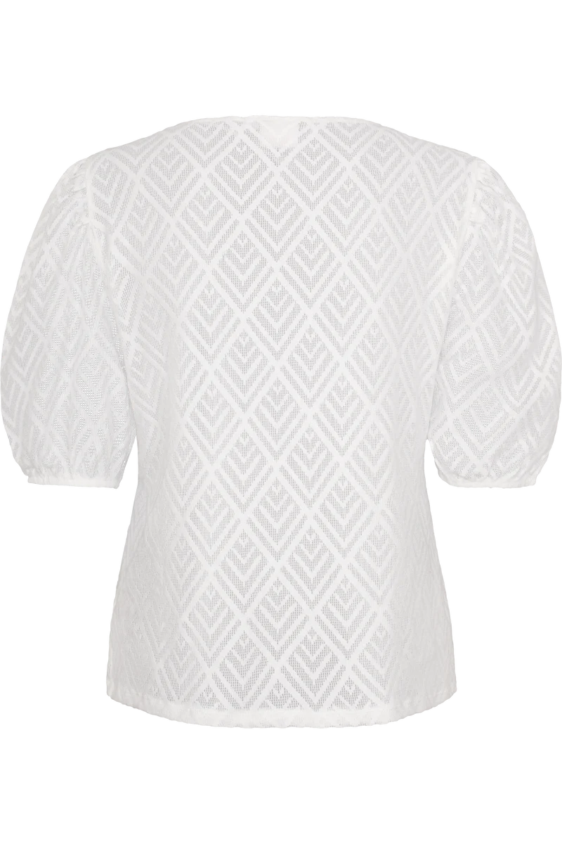 Damen Trachtenbluse mit Tropfenausschnitt - offwhite