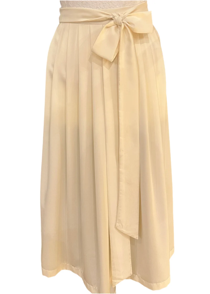 Dirndlschürze Goldstich creme/weiß 75cm