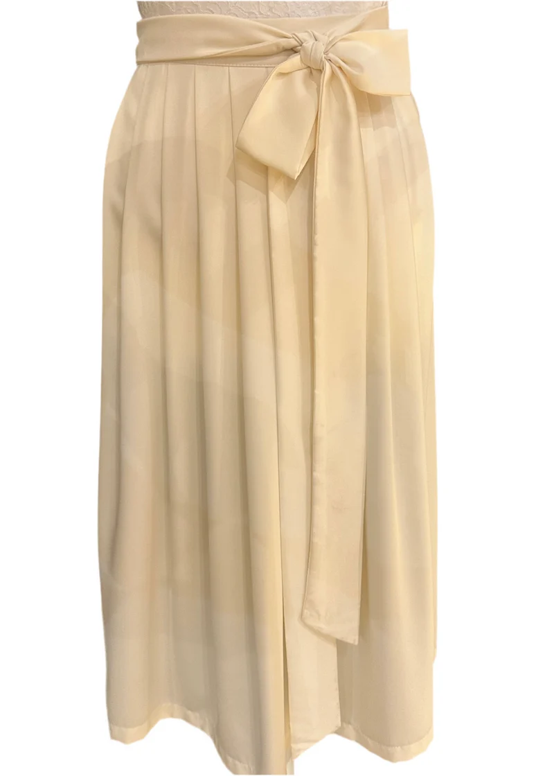 Dirndlschürze Goldstich creme/weiß 75cm