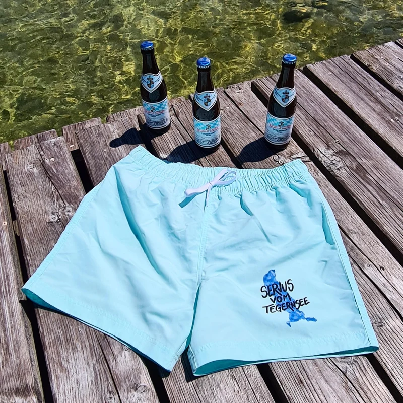 Badeshort "Servus vom Tegernsee"