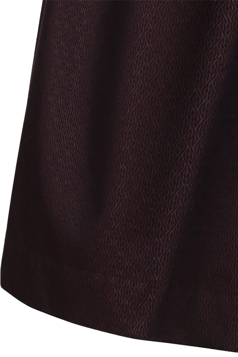 Monochromes Midi-Dirndl mit Jacquardmuster Vordernberg 70cm - traube