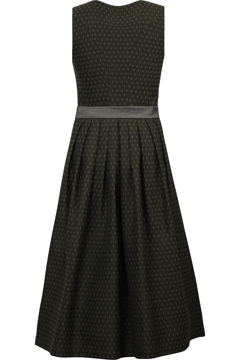 Midi-Dirndl gemustert mit Unterrock Ehrwald 75cm - tanne