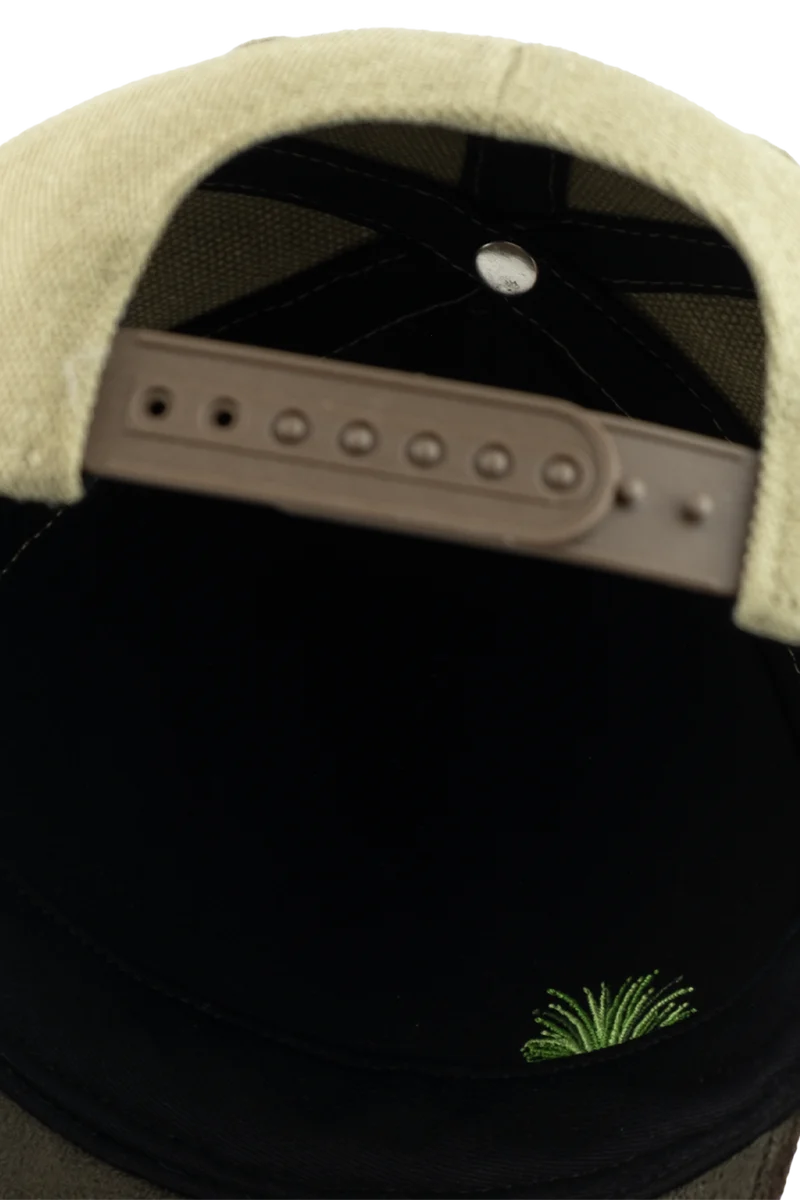 Kinder Snapback-Cap mit flauschigem Schaf - khaki
