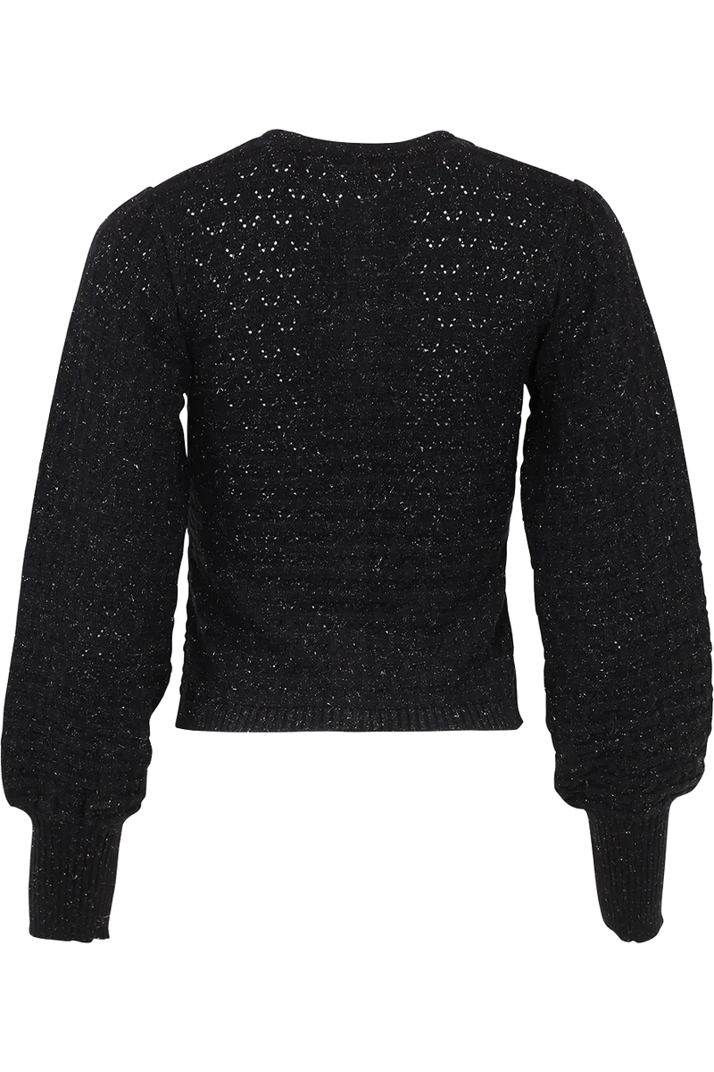 Dirndlstrickjacke mit goldenem Lurexfaden Edelmühle - schwarz gold