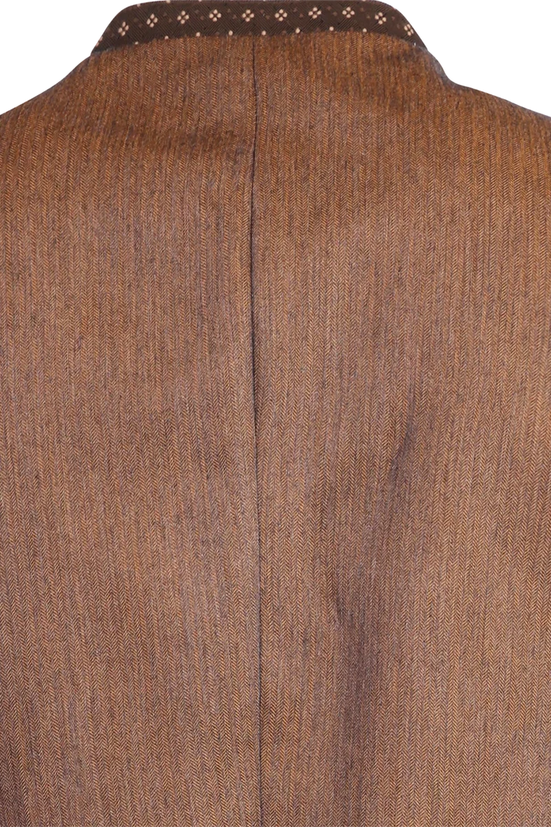 Herren Trachtenweste mit Jacquardmuster - espresso