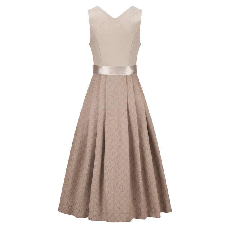 Leinendirndl Nele Taupe (lang)