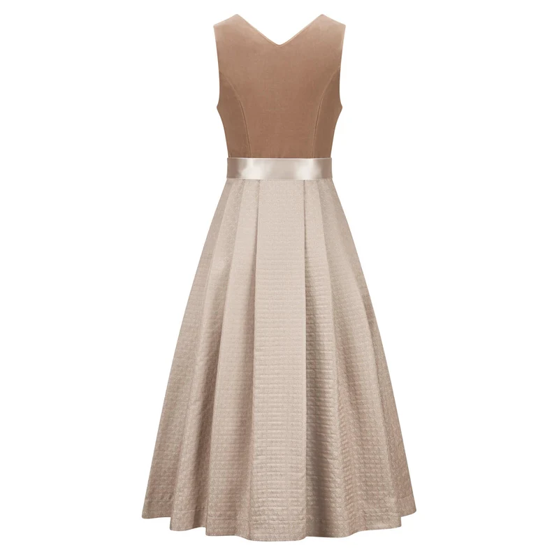 Samtdirndl Elisabeth Beige (lang)