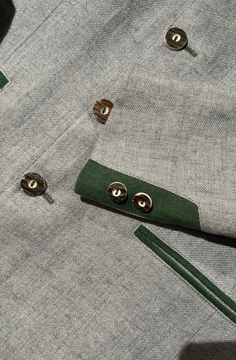 Trachtenjacke Herren Hammerschmid Arnold Leinen hellgrau