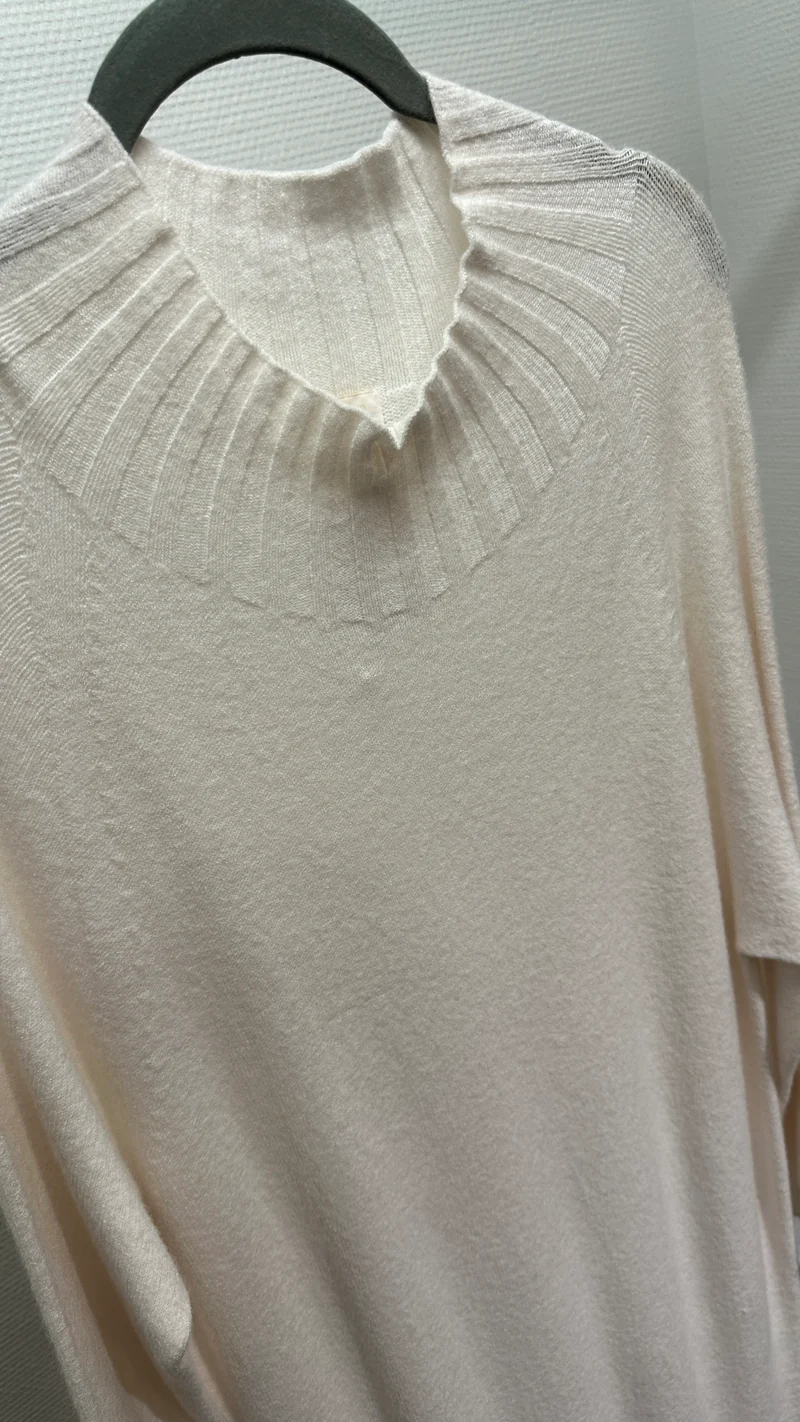 Kleid Strick V Milano creme