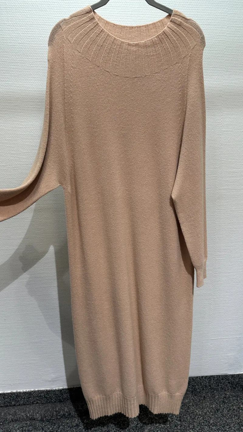 Kleid Strick V Milano hellbraun