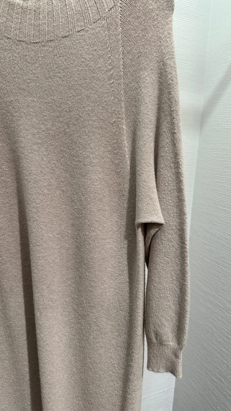 Kleid Strick V Milano creme/beige