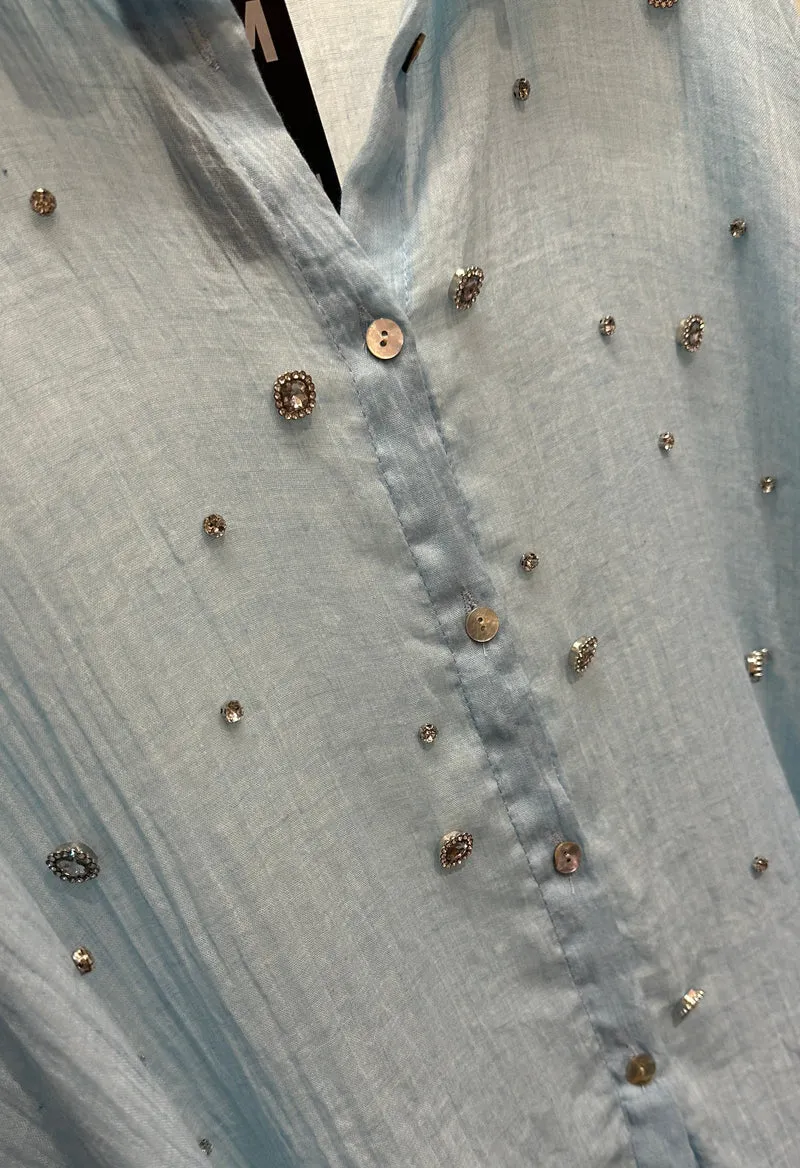 Bluse MM München hellblau