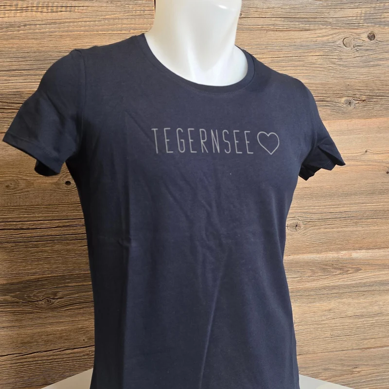 Damen T-Shirt Tegernsee HERZ Navy