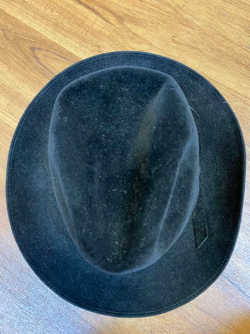 Schwarzer Vintage Fedora Westbury Gr. 59