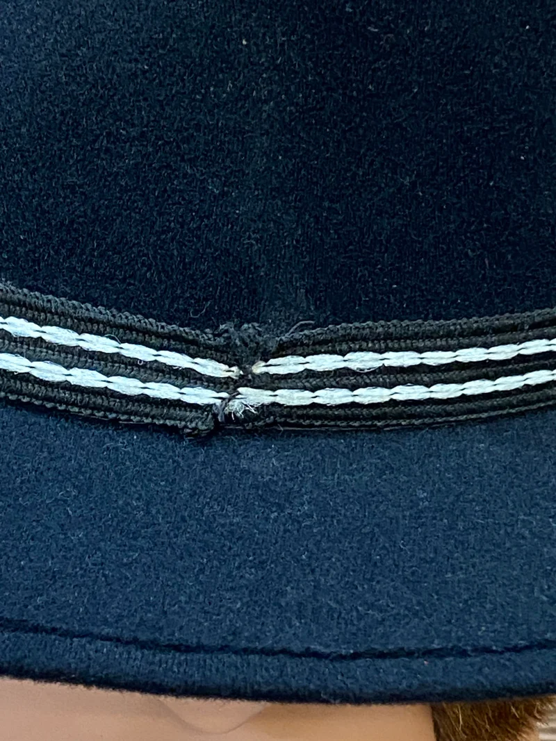 Schwarzer Vintage Fedora Pigalle Gr. 55