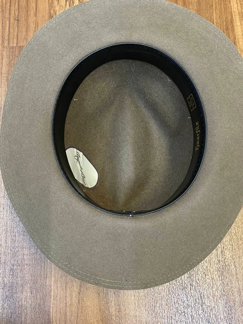 Vintage Fedora Haarfilz Gr. 56 grau