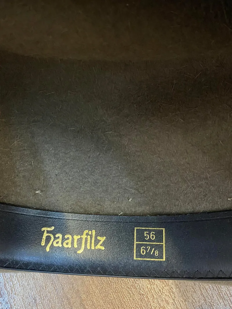 Vintage Fedora Haarfilz Gr. 56 grau
