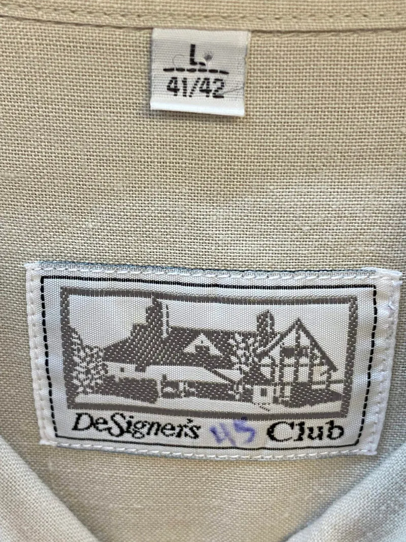 Trachtenhemd Herren Gr. 41/42 mit Stickerei