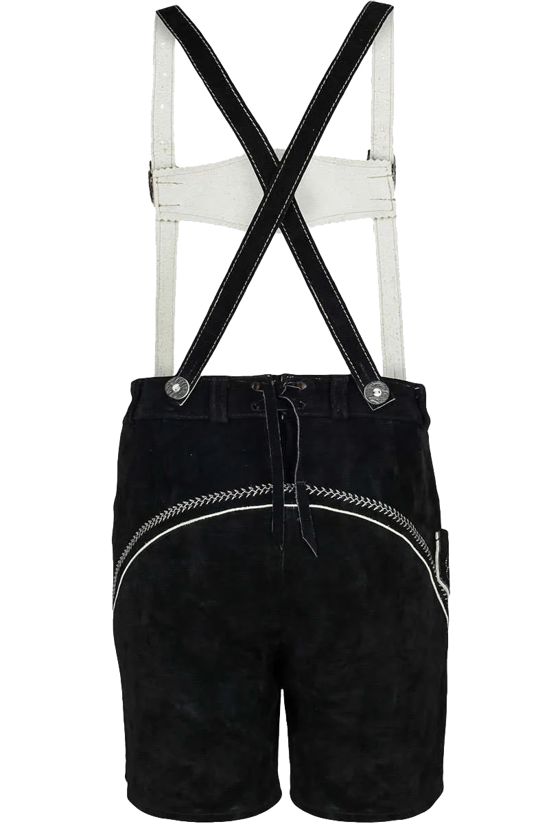 Kinder Lederhose Kurz - schwarz