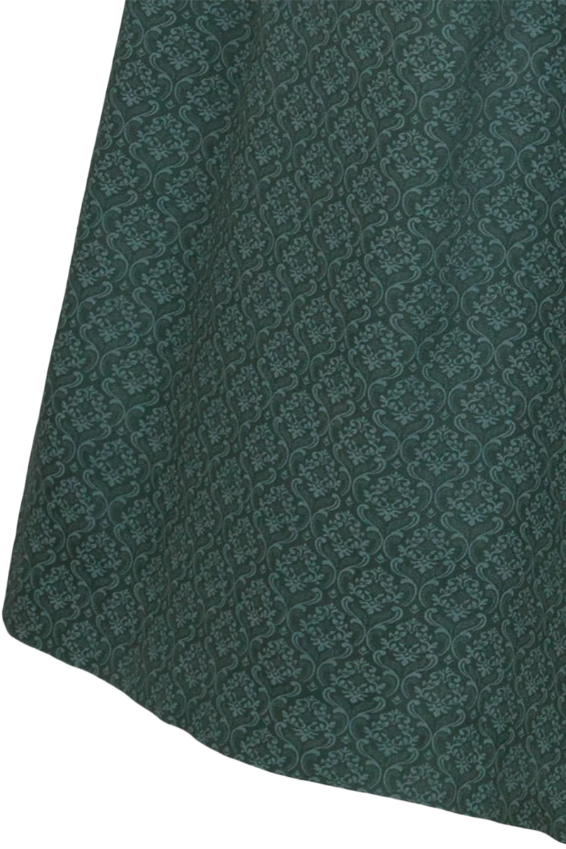 Dirndl lang aus Baumwolle mit eckigem Ausschnitt - salbei mint