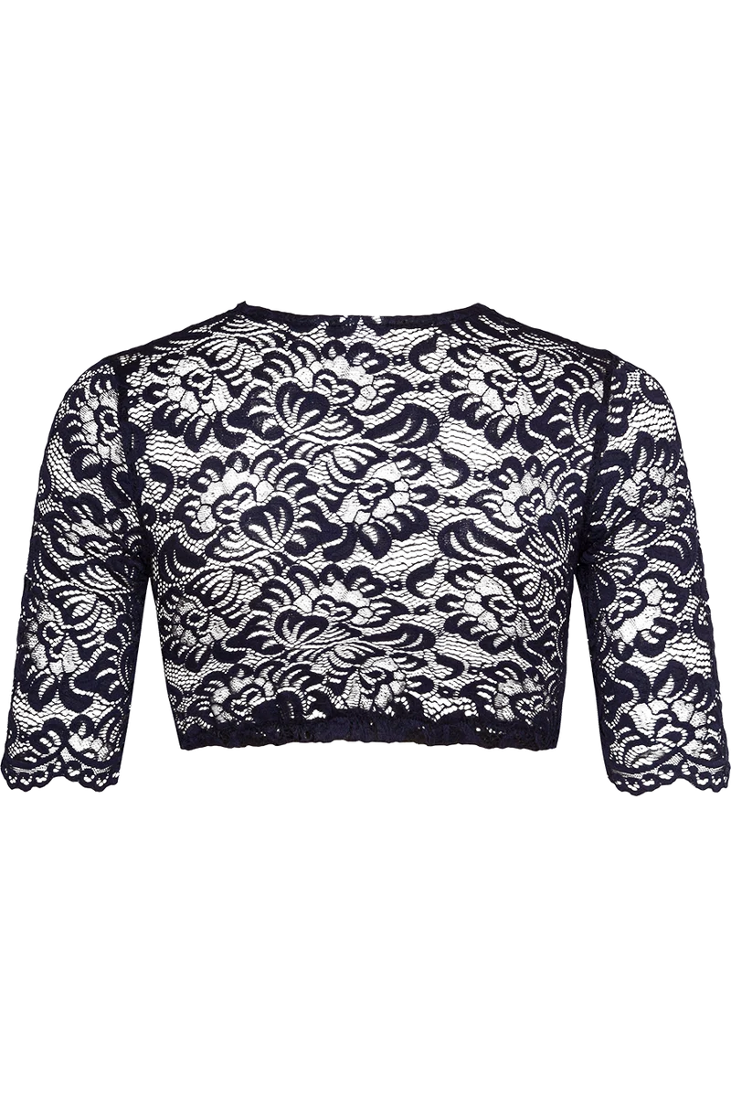 Dirndlbluse aus Spitze - dunkelblau