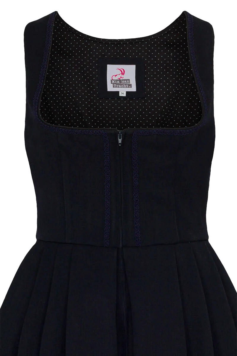 Dirndl Midi ohne Schürze - marine