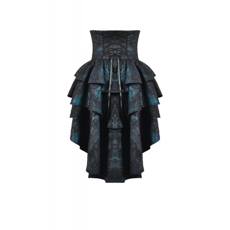 Gothic-Rock mit unregelmäßigem Saum und Schnalle für Damen