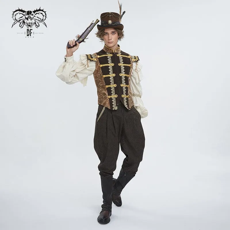 Herren-Gothic-Hose aus Kunstleder mit Splice-Streifen