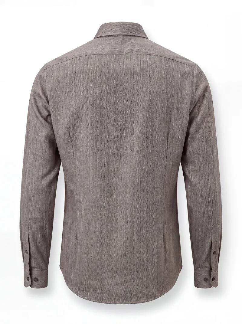 Button-down Hemd Fischgrat