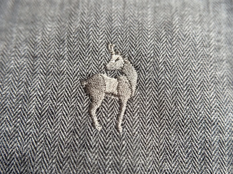 Button-down Hemd Fischgrat