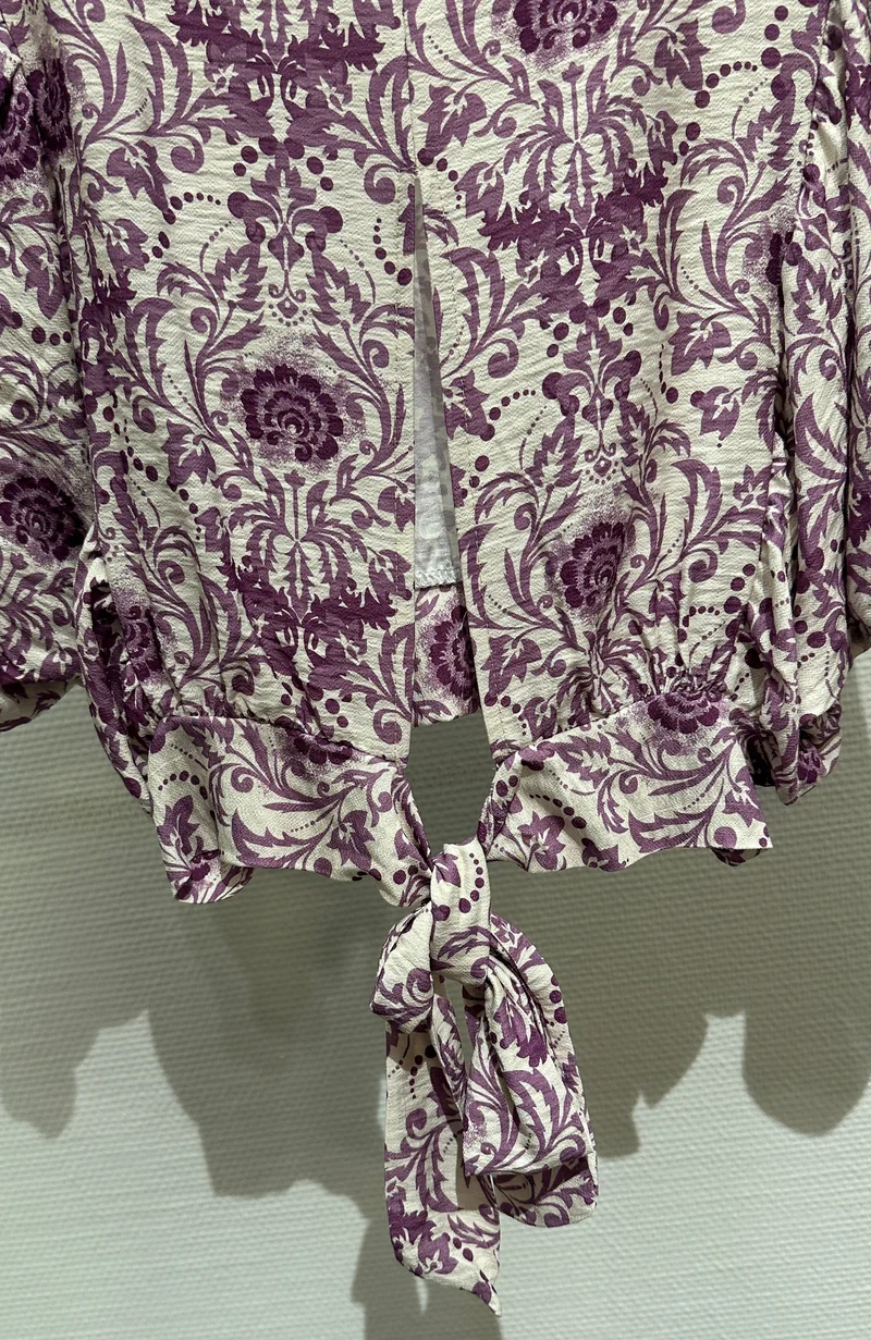 Bluse V Milano creme/lila
