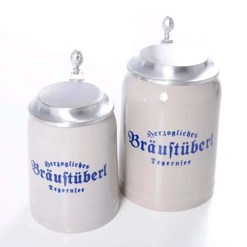 Krug "Bräustüberl" mit Zinndeckel