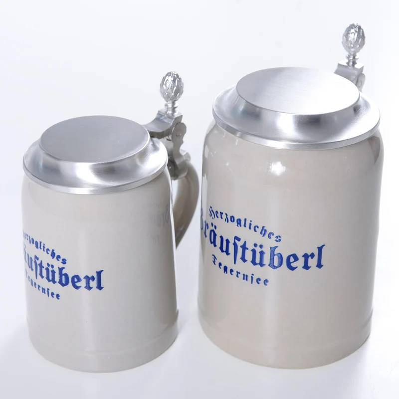 Krug "Bräustüberl" mit Zinndeckel