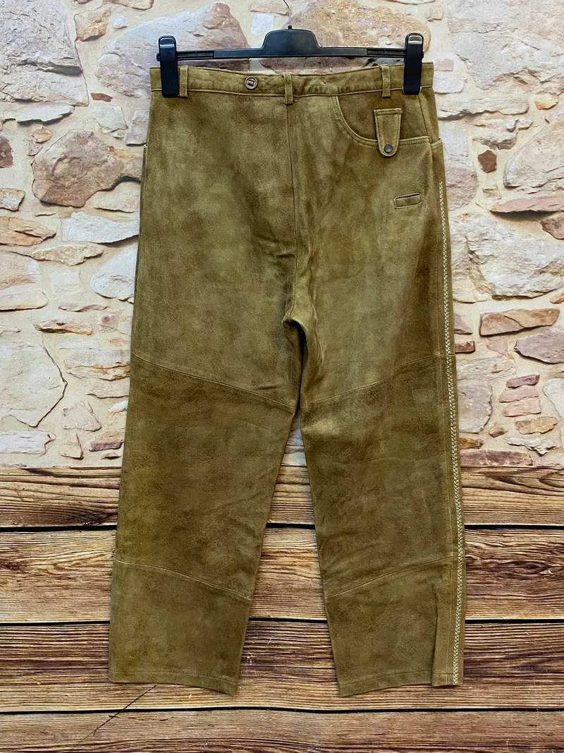 Lange Trachten Lederhose Gr. 26 aus echtem Leder