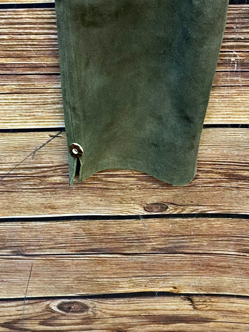 Lange Trachten Lederhose Herren Gr. 52 olivgrün Wildleder