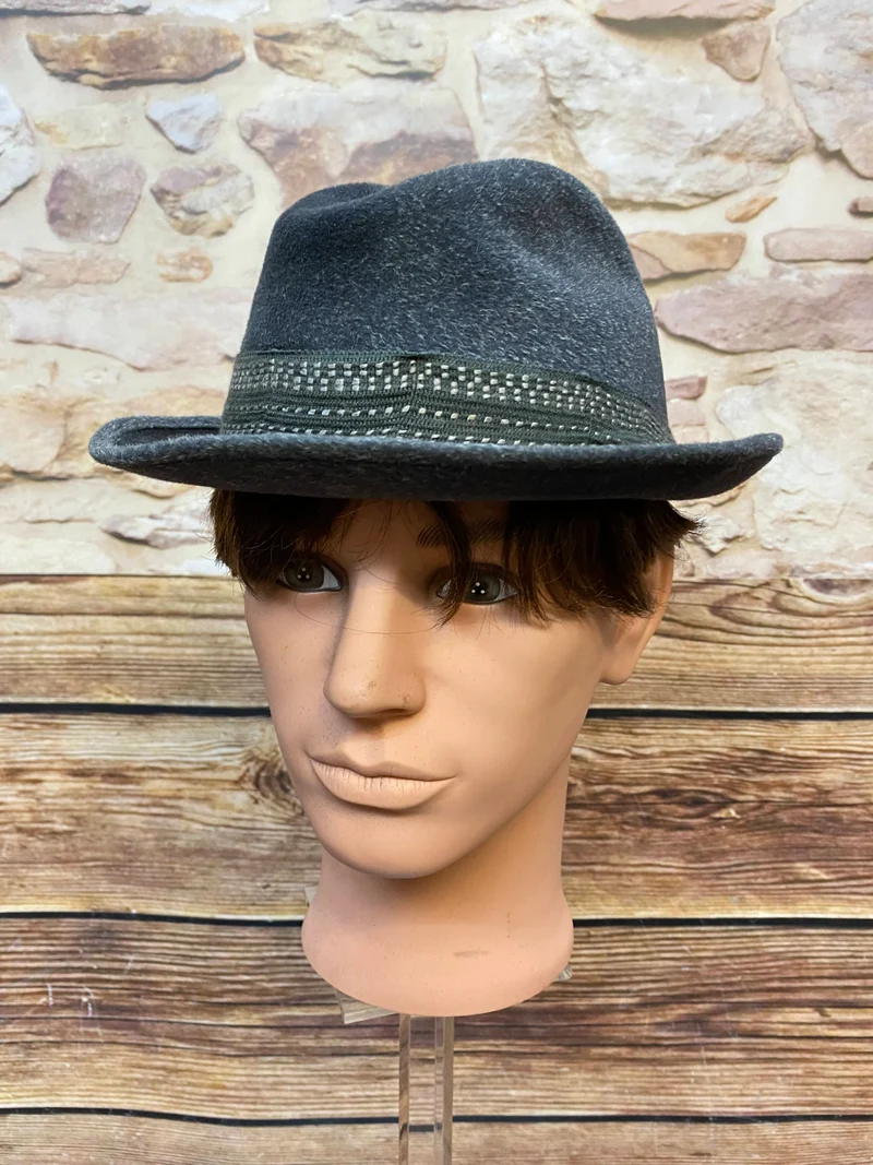 Vintage Herren Hut grau Gr. 56 DDR