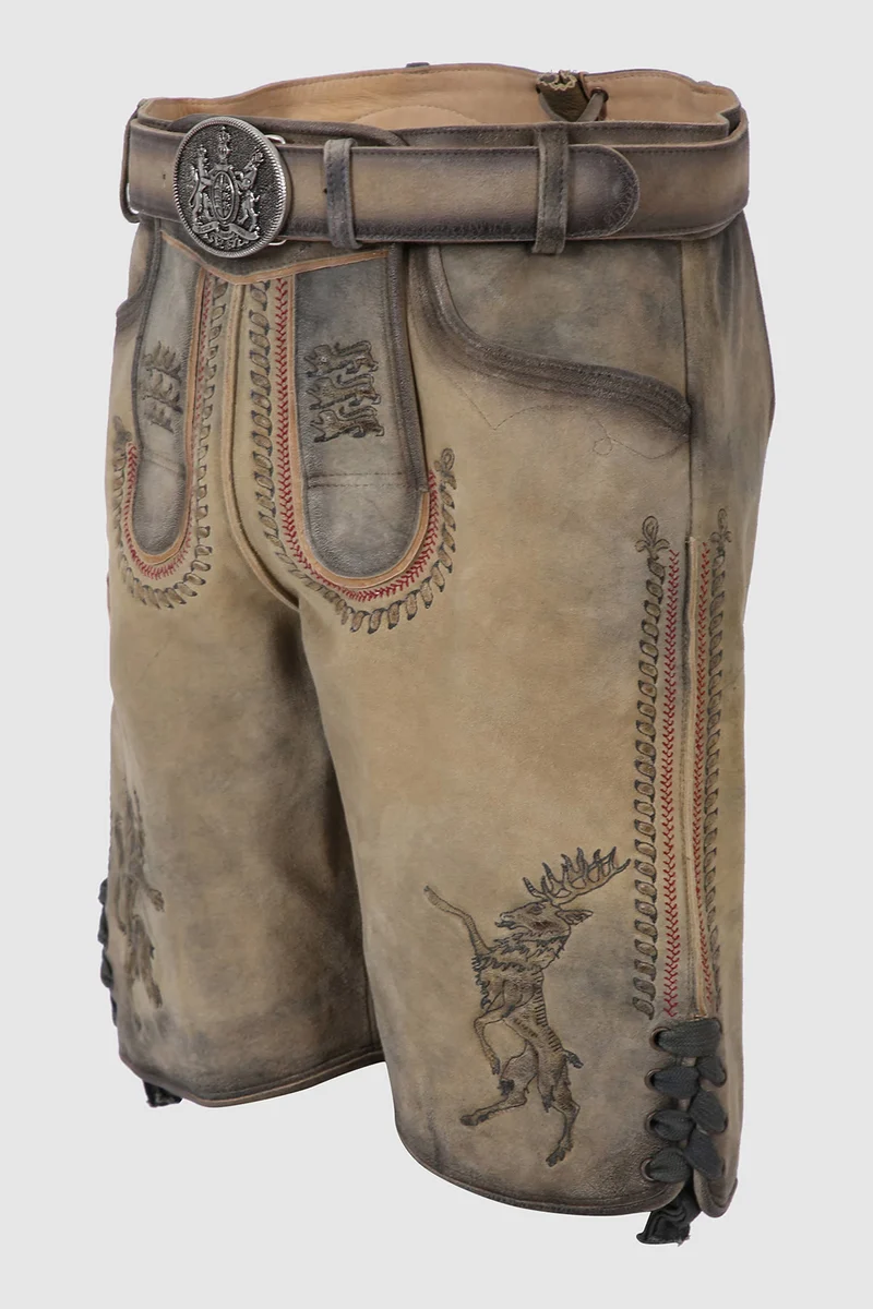 Herren Lederhose % - FURCHTLOS UND TREU 3 - Trachtenhose - Krüger Buam - 906971-000-0071
