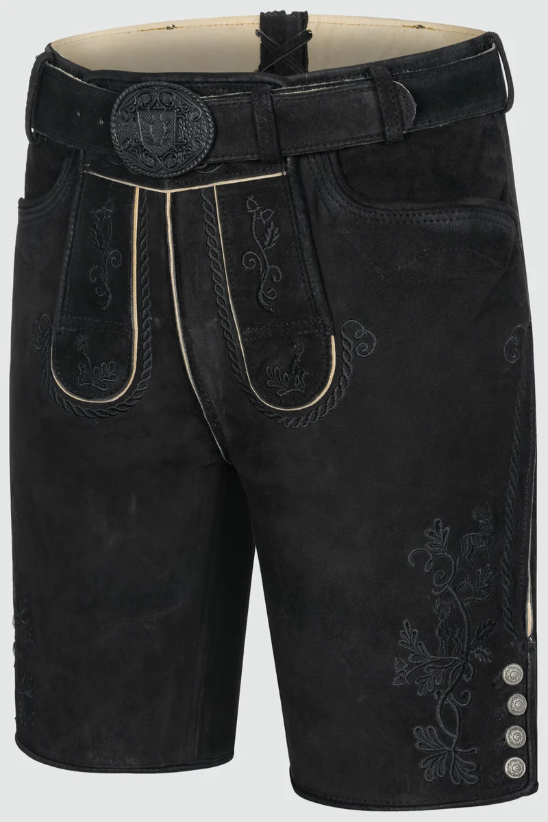 Herren Lederhose SYLVAR mit Gürtel - Krüger Buam - 968770-000-0004