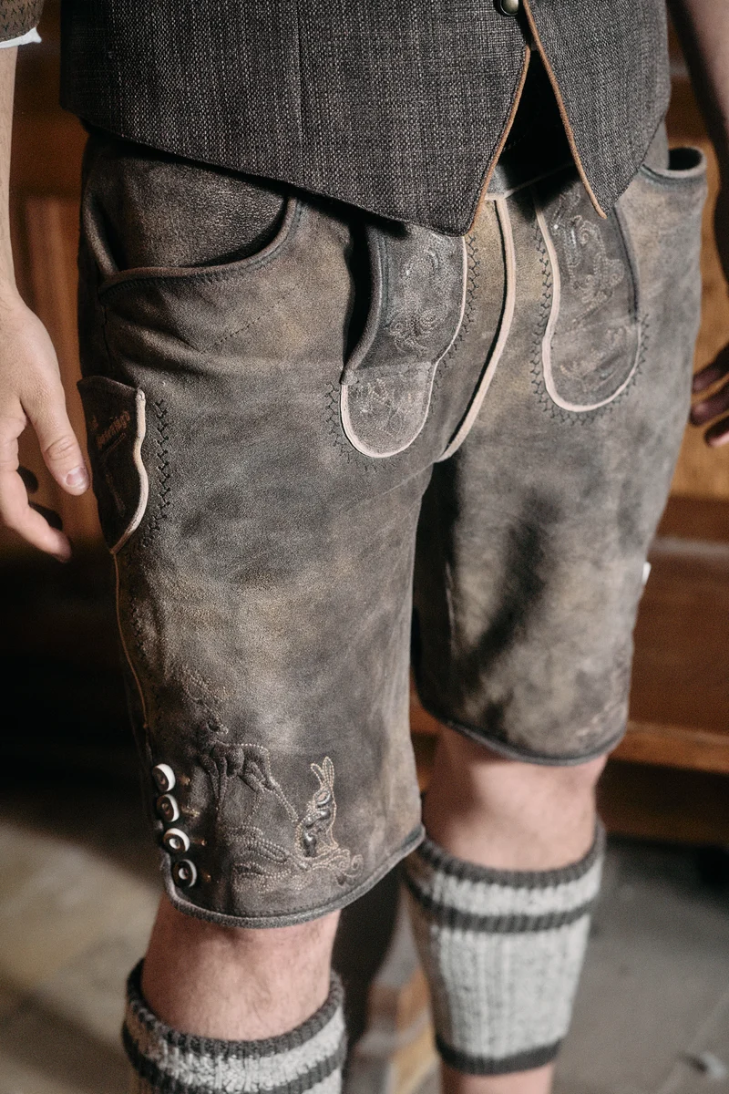 Lederhose HASENJAGD mit Gürtel - Krüger Buam - 666172-000-0007 - Tream